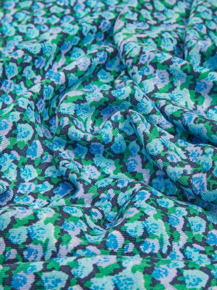 Jigsaw Ponchos and Scarves Women Hydrangea Wool Silk Scarf Blue