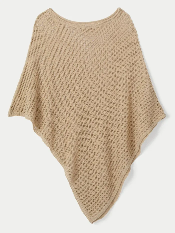 Jigsaw Ponchos and Scarves Women Linen Lace Knitted Poncho Green