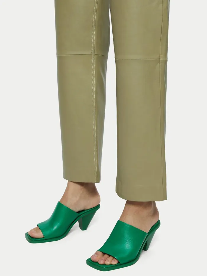 Jigsaw Shoes and Sandals Women Babel Leather Mule Green