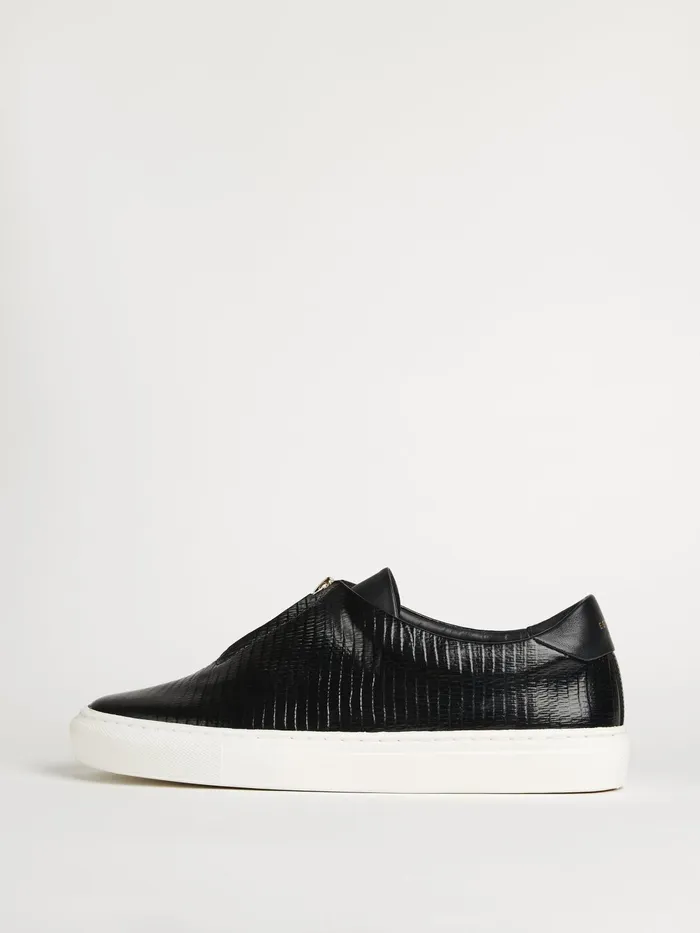 Jigsaw Shoes and Sandals Women Lambeth Leather Zip Trainer Black