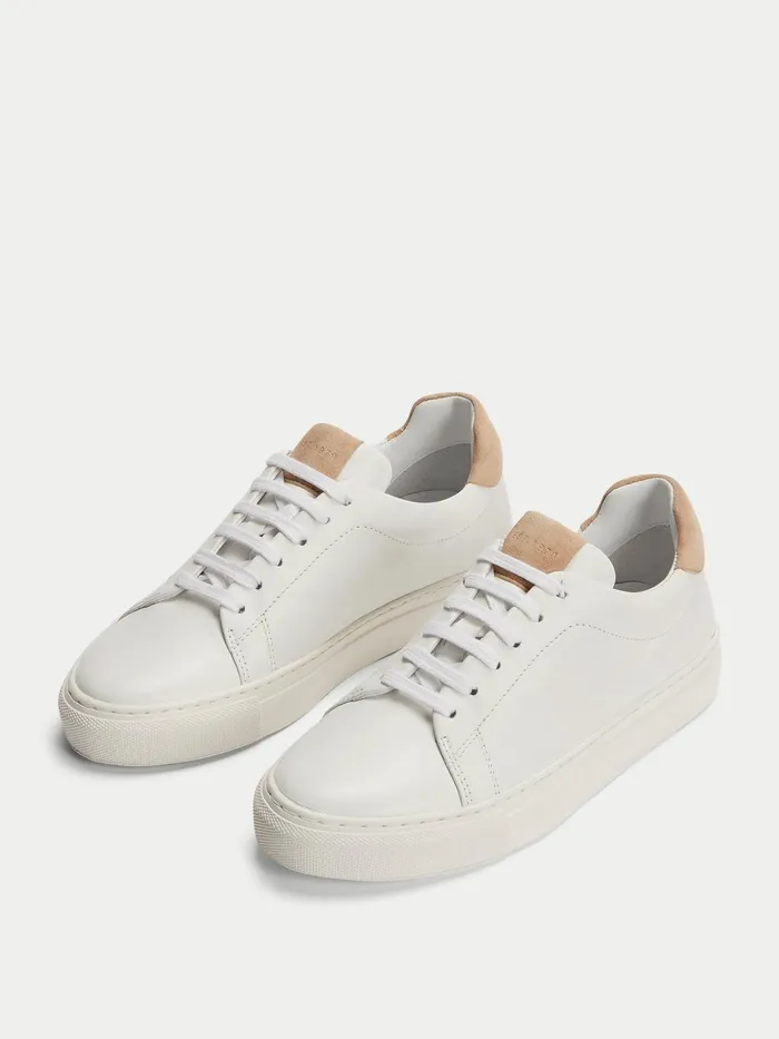 Jigsaw Shoes and Sandals Women Miah Leather Trainer Cream