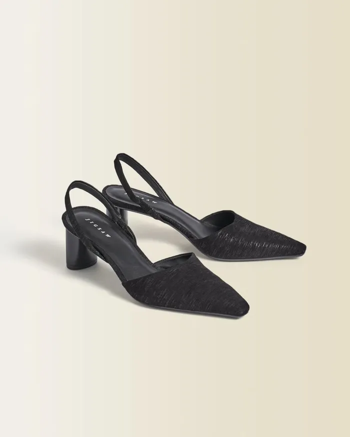 Jigsaw Shoes and Sandals Women Seren Slingback Court Shoe Black