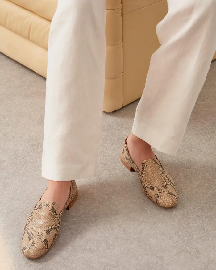 Jigsaw Shoes and Sandals Women Snake Effect Leather Loafer Multi