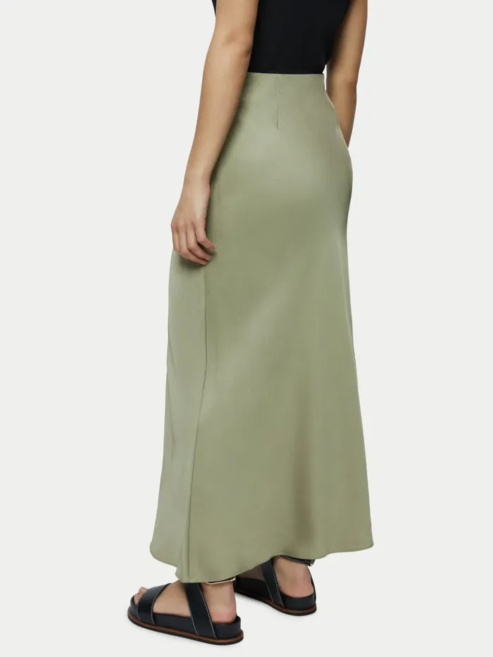 Jigsaw Skirts Women Bias Cut Maxi Skirt Green