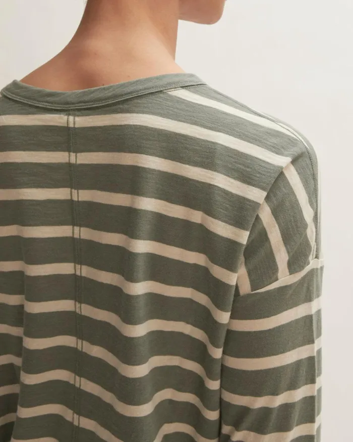 Jigsaw Tshirts Women Cotton Breton Boyfriend Tee Green