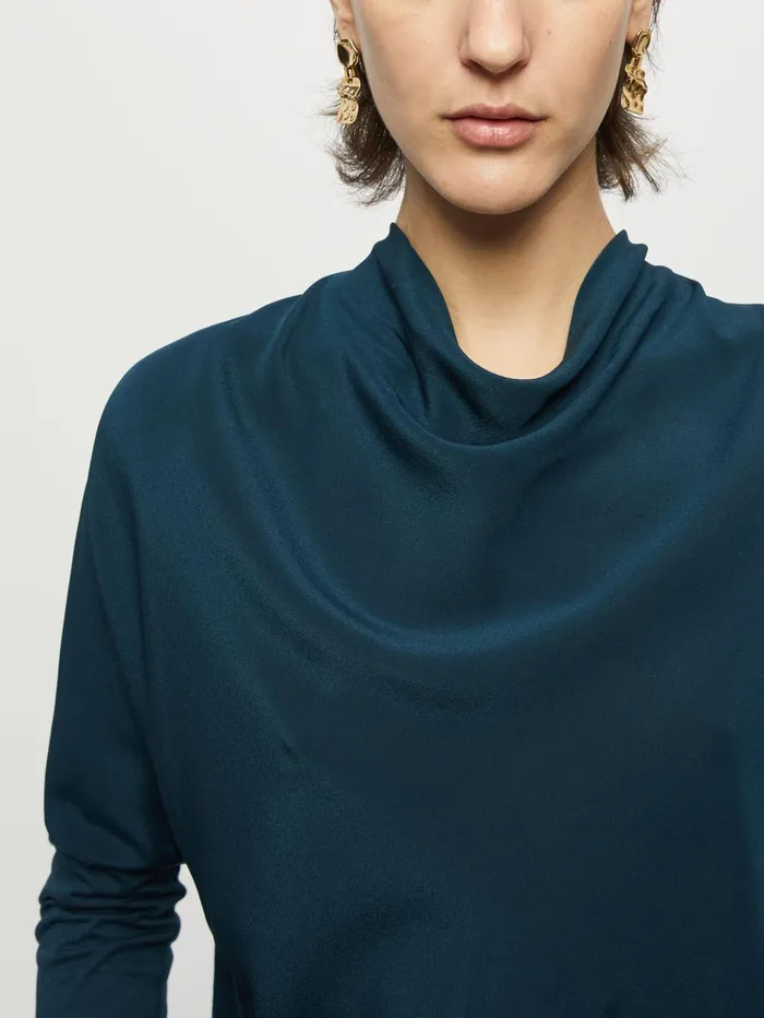 Jigsaw Tshirts Women Silk Front Batwing Top Green