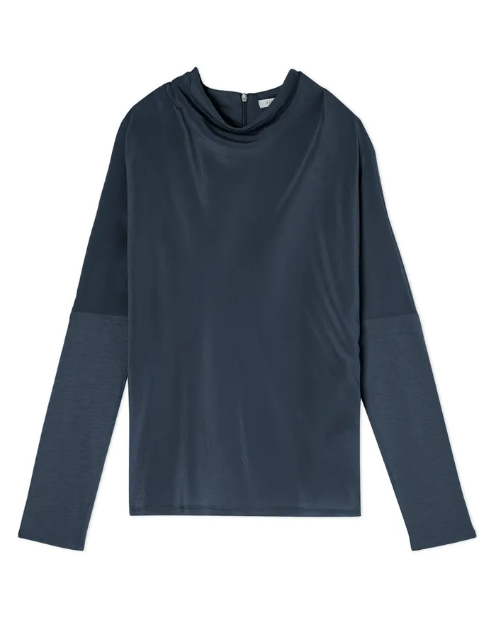 Jigsaw Tshirts Women Silk Front Batwing Top Green