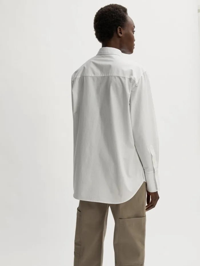Jigsaw Tops Women Classic Poplin Relaxed Shirt White