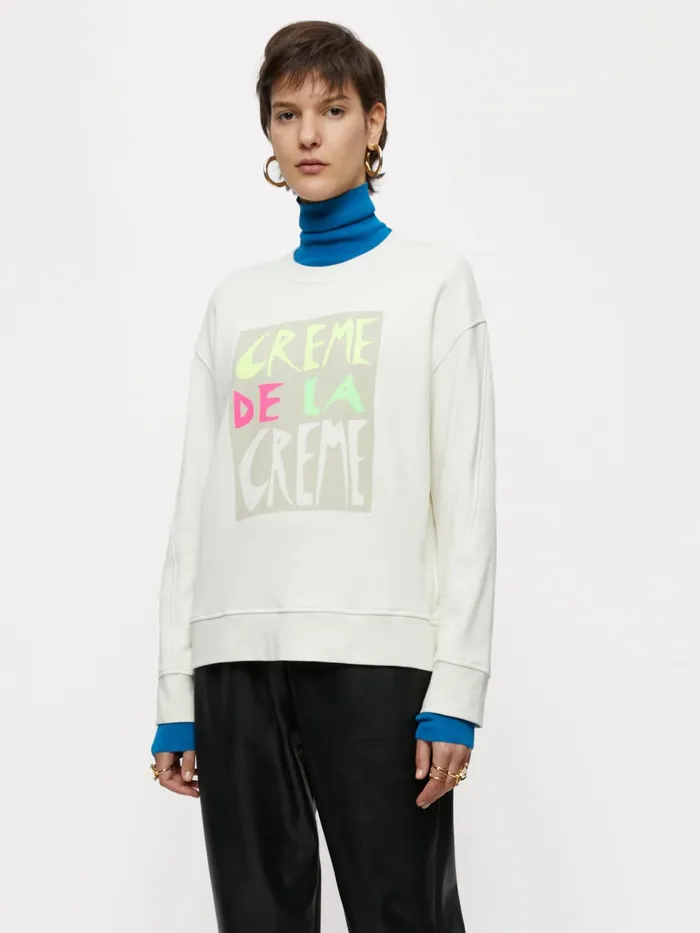Jigsaw Tops Women Creme De La Creme Sweatshirt Cream