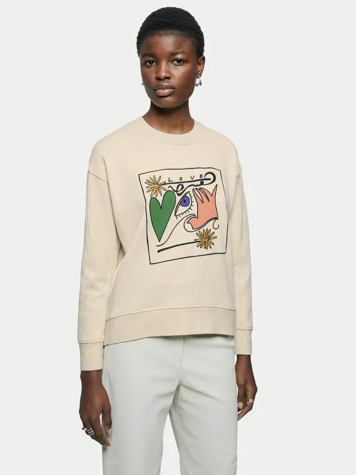 Jigsaw Tops Women Dandelion Sweatshirt Cream