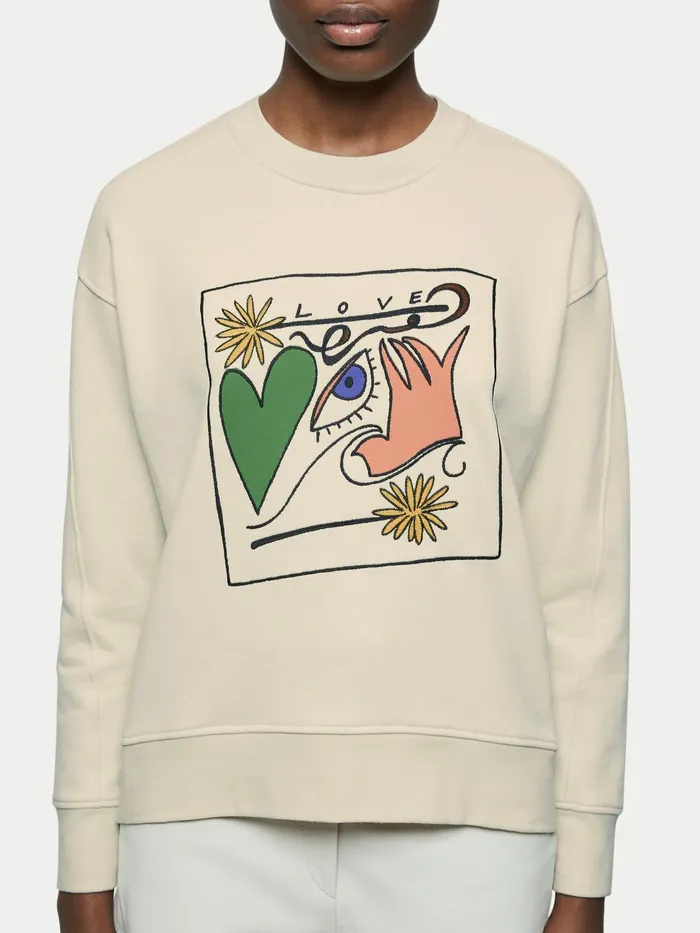 Jigsaw Tops Women Dandelion Sweatshirt Cream