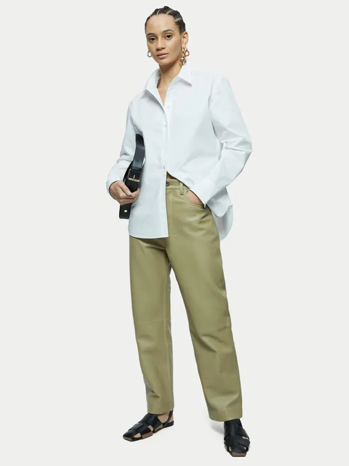 Jigsaw Tops Women Slim Darted Poplin Shirt White