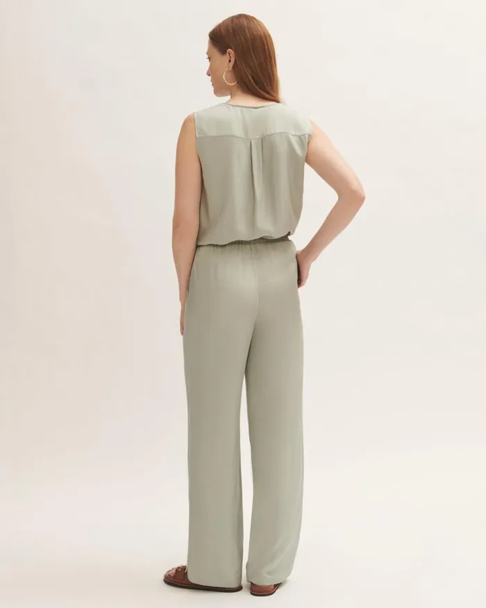 Jigsaw Tops Women Viscose Twill Tank Top Green