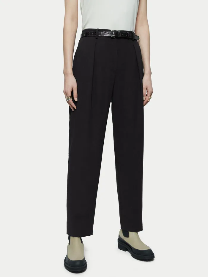 Jigsaw Trousers Women Fluid Twill Logan Trouser Black
