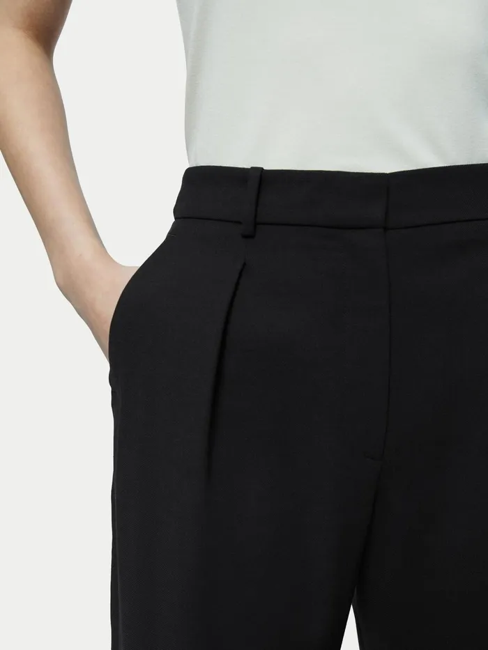 Jigsaw Trousers Women Fluid Twill Logan Trouser Black