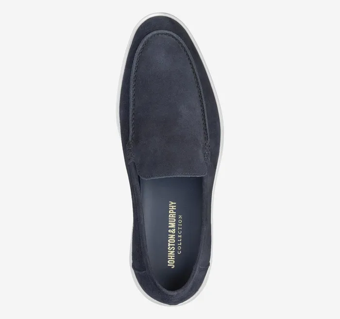Johnston and Murphy Bolivar Venetian Navy Italian Suede Men SlipOns Johnston and Murphy Bolivar Venetian Navy Italian Suede Men SlipOns
