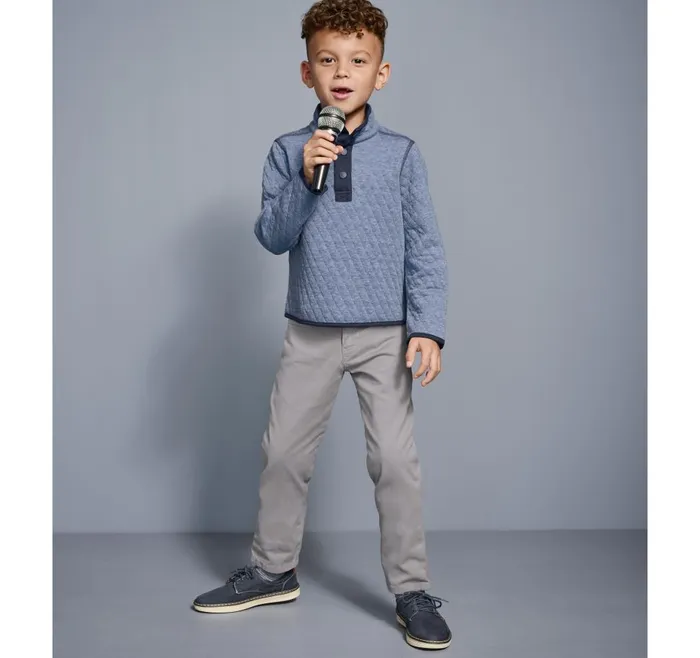 Johnston and Murphy Boys Quilted Quarter Snap Light Blue Boys Sweaters and Knits Johnston and Murphy Boys Quilted Quarter Snap Light Blue Boys Sweaters and Knits