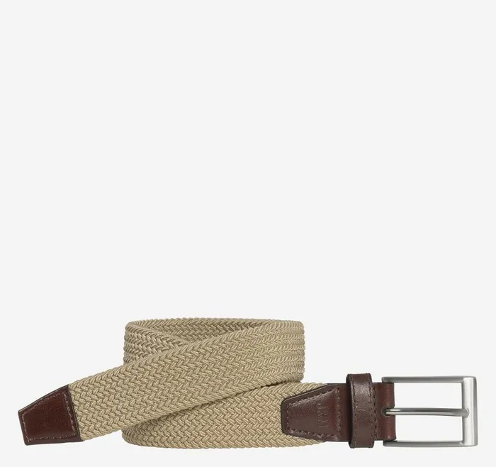 Johnston and Murphy Boys Woven StretchKnit Belt Tan Boys Belts
