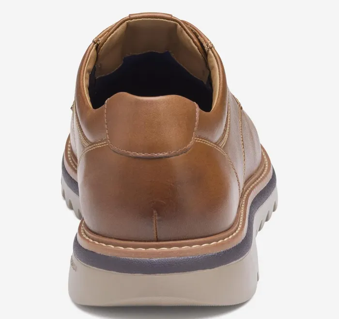Johnston and Murphy Braydon Plain Toe Tan Full Grain Men LaceUps