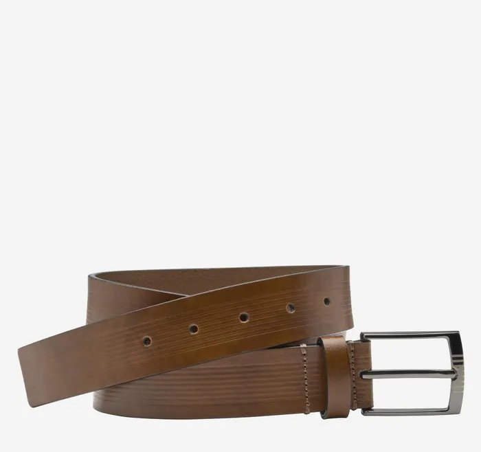 Johnston and Murphy Center Laser Belt Tan Men Belts