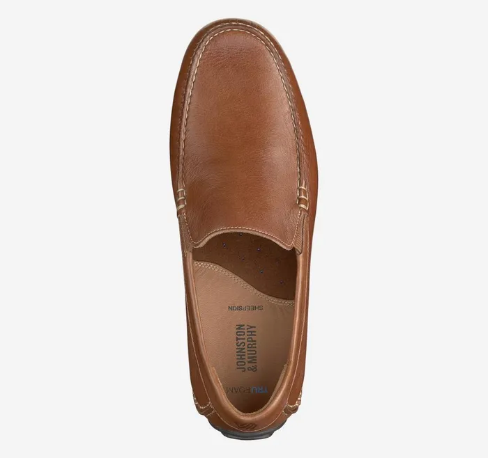 Johnston and Murphy Cort Moc Venetian Tan Full Grain Men SlipOns Johnston and Murphy Cort Moc Venetian Tan Full Grain Men SlipOns