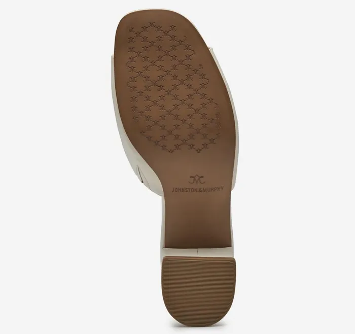 Johnston and Murphy Edith Bit Slide Bone Glove Leather Women Heels and Platform Wedges Johnston and Murphy Edith Bit Slide Bone Glove Leather Women Heels and Platform Wedges