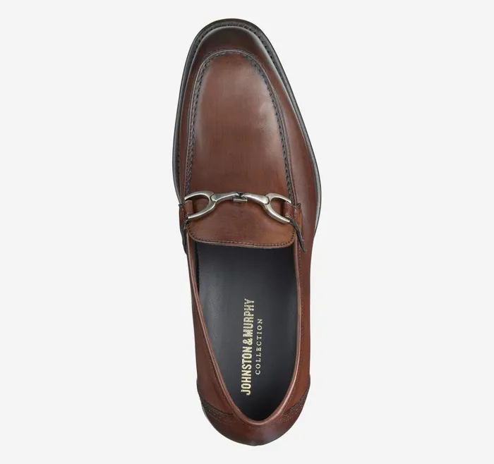 Johnston and Murphy Ellsworth Bit Brown Italian Calfskin Men SlipOns Johnston and Murphy Ellsworth Bit Brown Italian Calfskin Men SlipOns