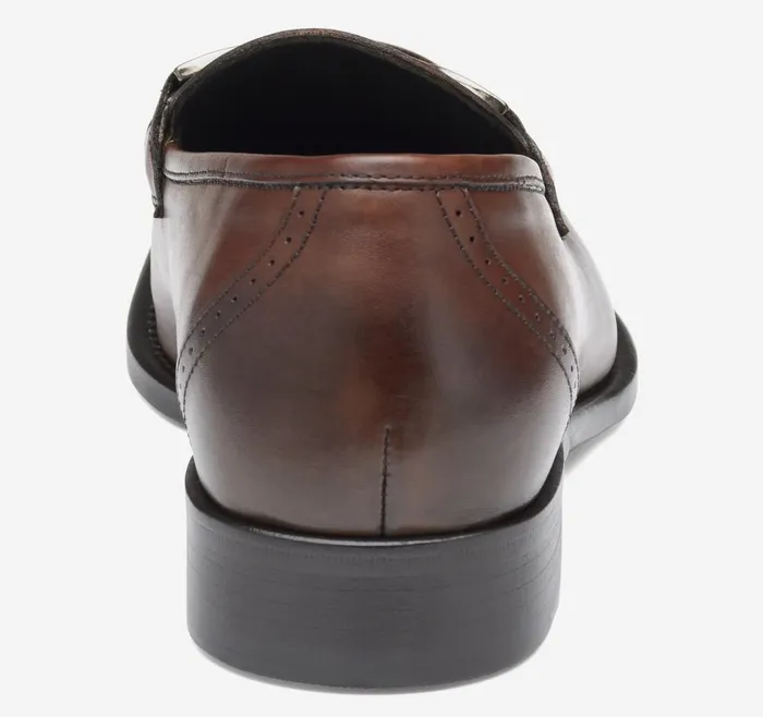 Johnston and Murphy Ellsworth Bit Brown Italian Calfskin Men SlipOns Johnston and Murphy Ellsworth Bit Brown Italian Calfskin Men SlipOns