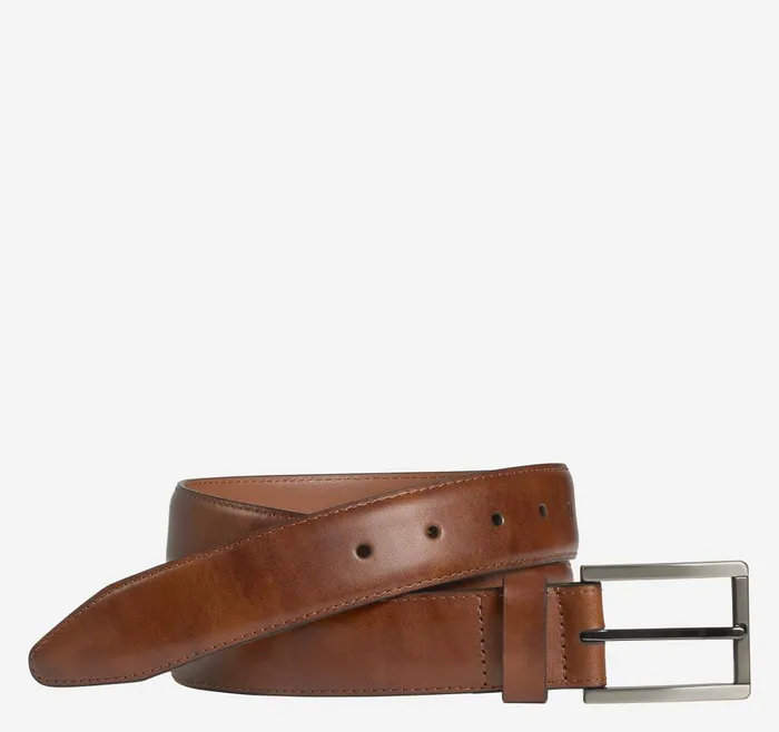 Johnston and Murphy Feather Edge Tonal Belt Brown Men Belts