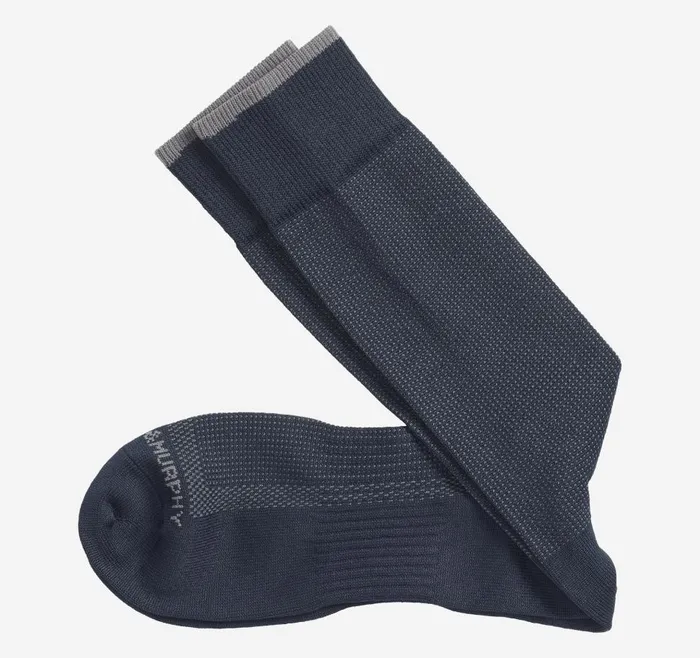 Johnston and Murphy First In Comfort Classic Pin Dot Socks Navy Men Socks