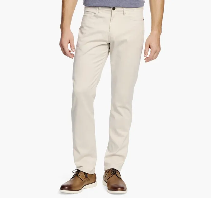 Johnston and Murphy FivePocket Pants Stone Men Pants and Jeans