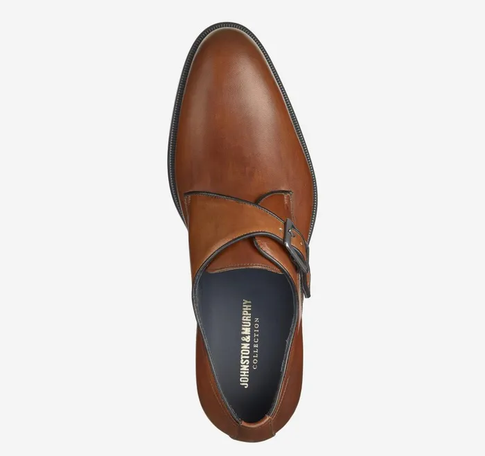 Johnston and Murphy Flynch Monk Strap Tan Italian Calfskin Men SlipOns Johnston and Murphy Flynch Monk Strap Tan Italian Calfskin Men SlipOns