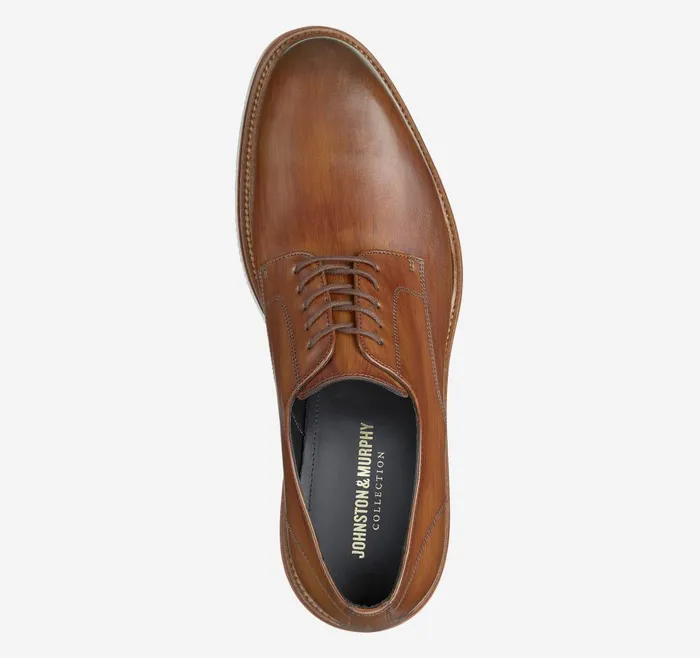 Johnston and Murphy Jenson Plain Toe Tan Italian Calfskin Men LaceUps Johnston and Murphy Jenson Plain Toe Tan Italian Calfskin Men LaceUps
