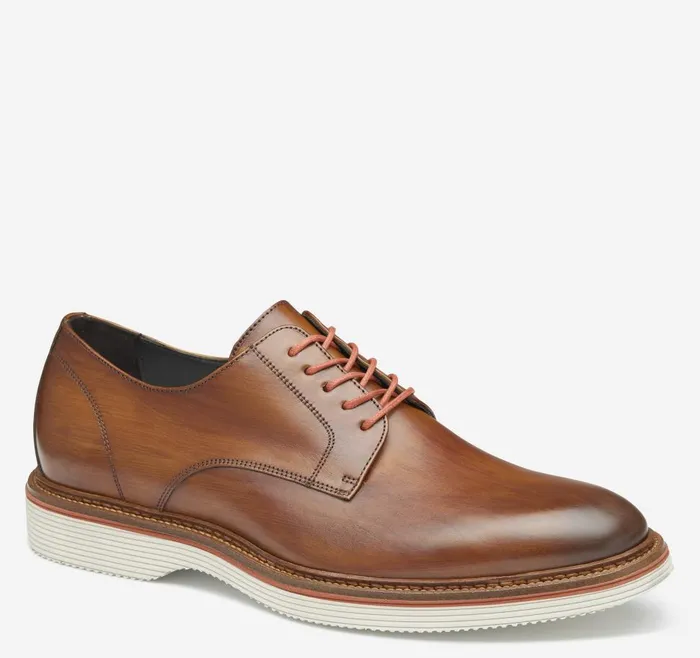 Johnston and Murphy Jenson Plain Toe Tan Italian Calfskin Men LaceUps Johnston and Murphy Jenson Plain Toe Tan Italian Calfskin Men LaceUps