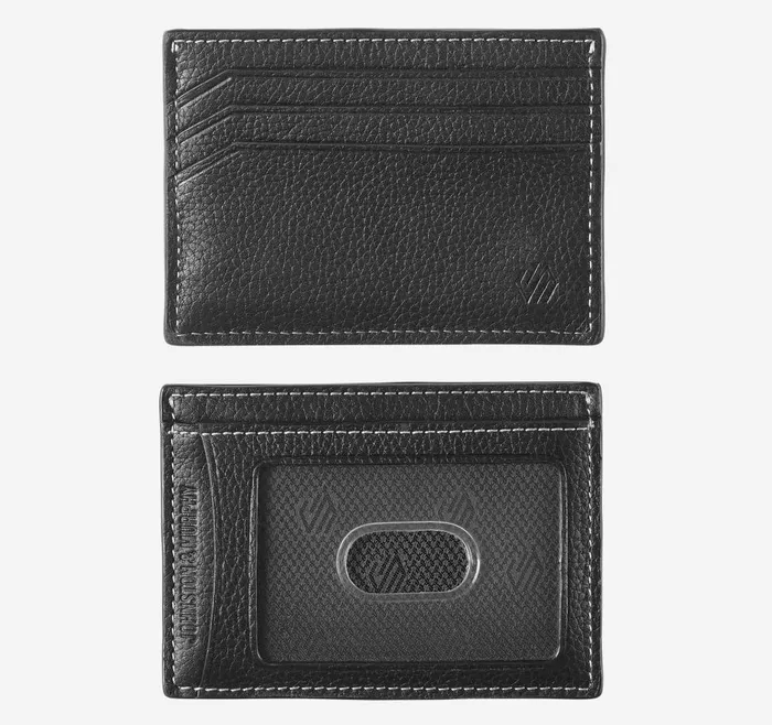 Johnston and Murphy Kingston Weekender Case Black Pebbled Men Wallets