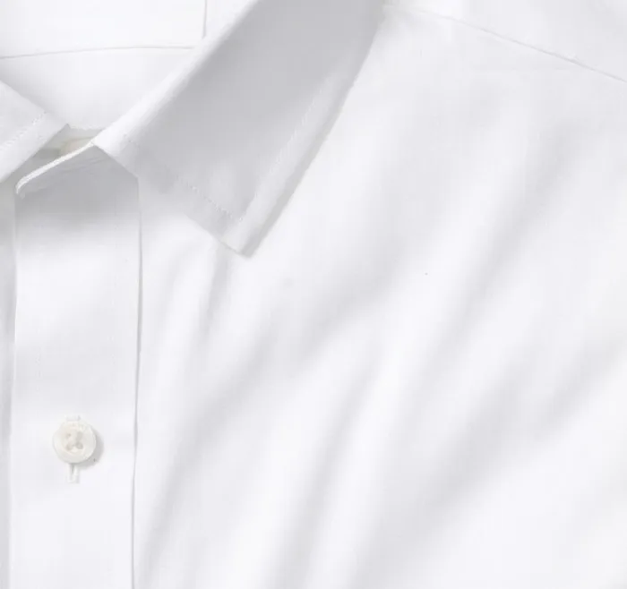 Johnston and Murphy LongSleeve Dress Shirt White Sateen Poplin Men Shirts