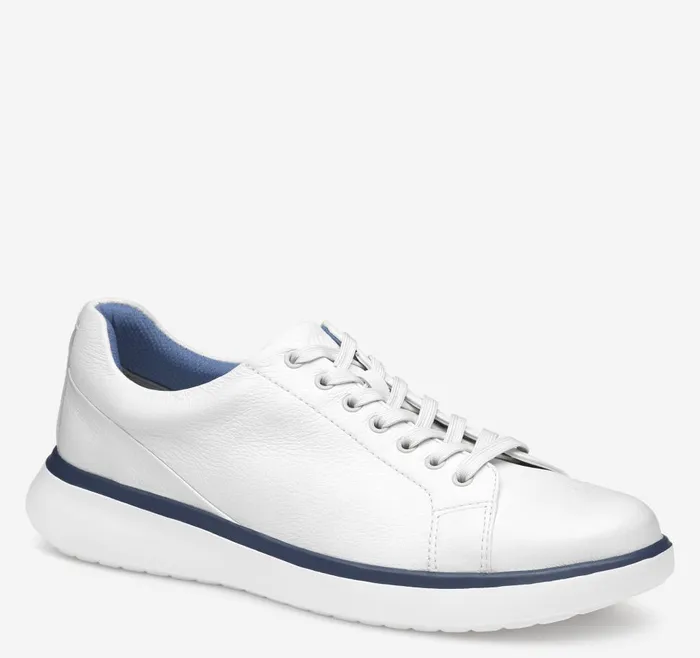Johnston and Murphy Oasis LaceToToe White Full Grain Men Sneakers
