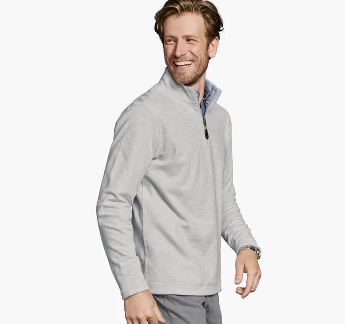 Johnston and Murphy Reversible Solid QuarterZip Whitestorm Men Sweaters and Knits Johnston and Murphy Reversible Solid QuarterZip Whitestorm Men Sweaters and Knits