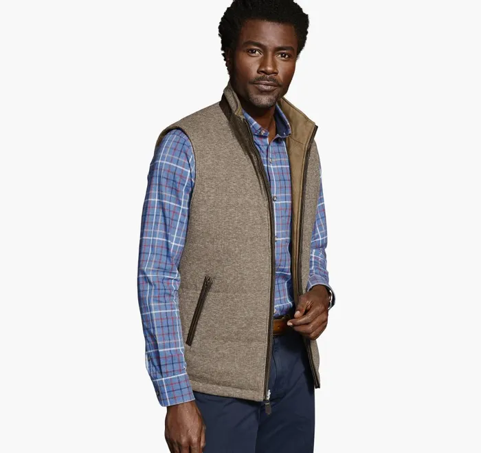Johnston and Murphy Reversible Vest Camellight Brown Men Coats Jackets and Vests Johnston and Murphy Reversible Vest Camellight Brown Men Coats Jackets and Vests