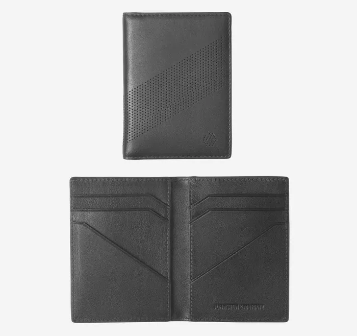 Johnston and Murphy Richmond Perforated Bifold Card Case Black Men Wallets