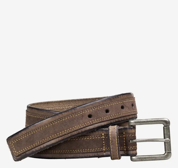 Johnston and Murphy Suede Overlay Belt Brown Men Belts