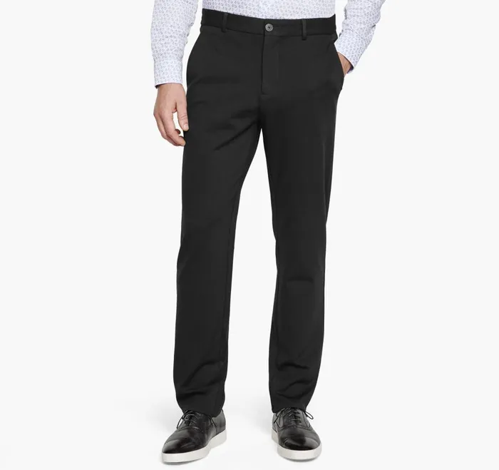 Johnston and Murphy XC Flex Knit Pants Black Solid Men Pants and Jeans