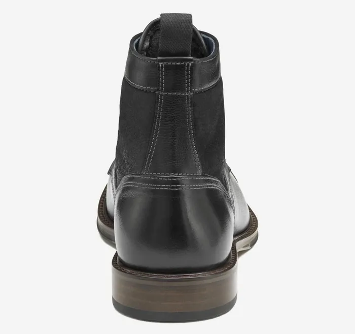 Johnston and Murphy XC Flex Raleigh Cap Toe Shearling Boot Black Full Grainshearling Men Boots Johnston and Murphy XC Flex Raleigh Cap Toe Shearling Boot Black Full Grainshearling Men Boots