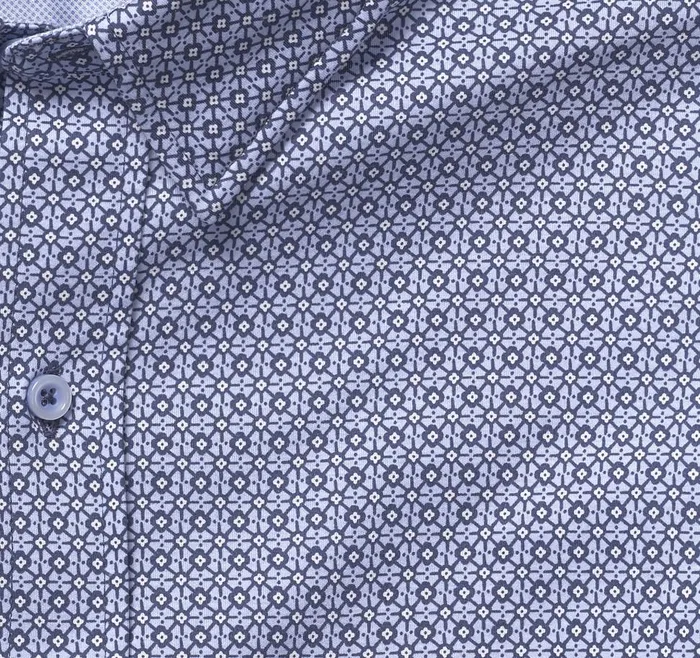 Johnston and Murphy XC Flex Stretch LongSleeve Shirt Blue Diamond Grid Print Men Shirts Johnston and Murphy XC Flex Stretch LongSleeve Shirt Blue Diamond Grid Print Men Shirts