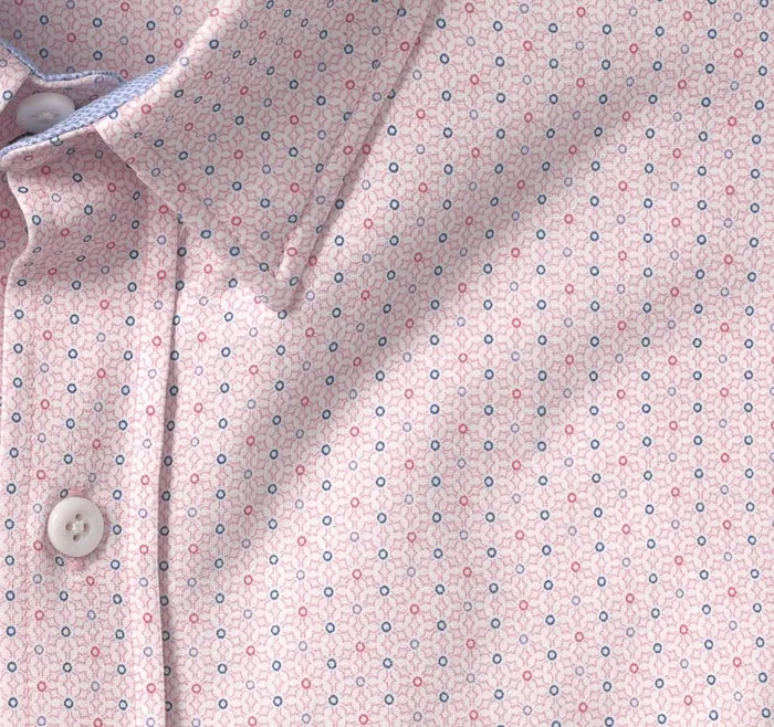 Johnston and Murphy XC Flex Stretch LongSleeve Shirt Pink Dotted Print Men Shirts Johnston and Murphy XC Flex Stretch LongSleeve Shirt Pink Dotted Print Men Shirts