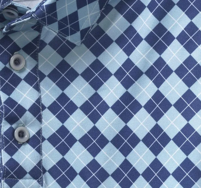 Johnston and Murphy XC4 Performance Polo Navyblue Argyle Men Polos and Tees Johnston and Murphy XC4 Performance Polo Navyblue Argyle Men Polos and Tees