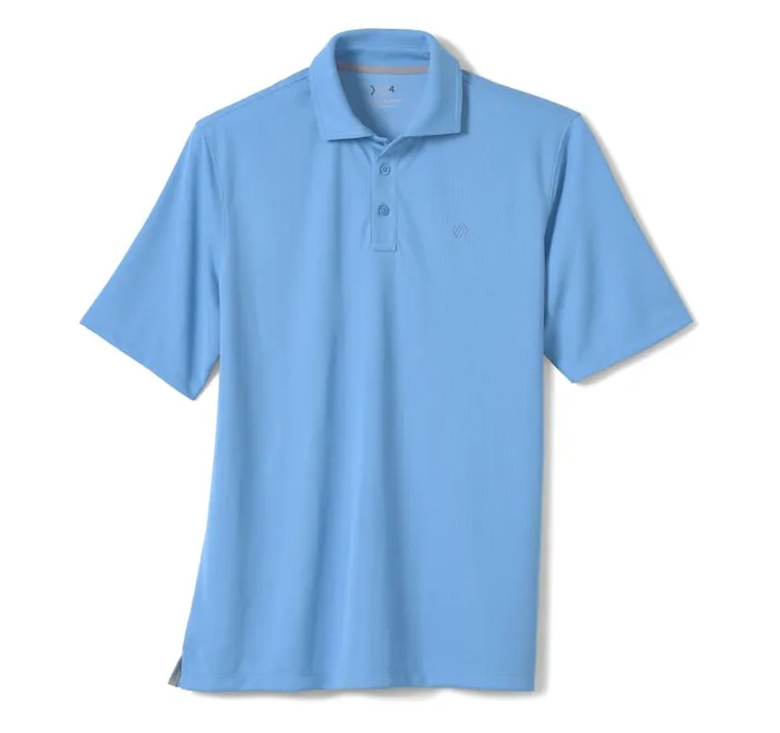 Johnston and Murphy XC4 Performance Solid Polo Cool Degree Light Blue Men Polos and Tees Johnston and Murphy XC4 Performance Solid Polo Cool Degree Light Blue Men Polos and Tees