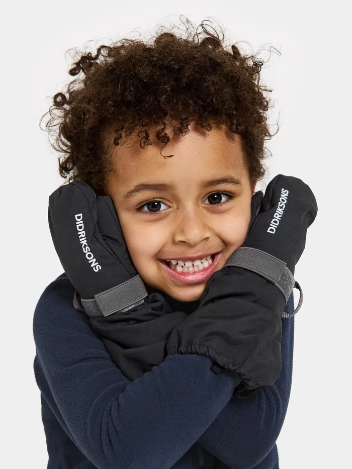 Kids Biggles Mittens Black Didriksons Gloves and Mittens