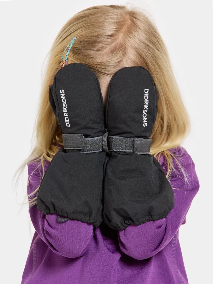 Kids Biggles Mittens Black Didriksons Gloves and Mittens
