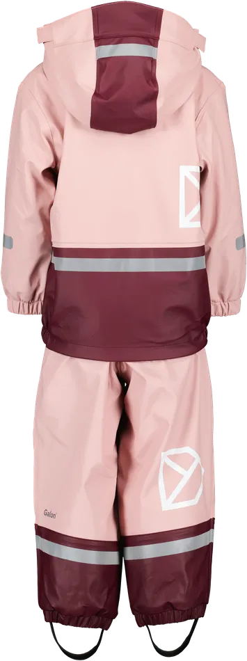 Kids Boardman Set Dusty Pink Didriksons Lined Rain Set